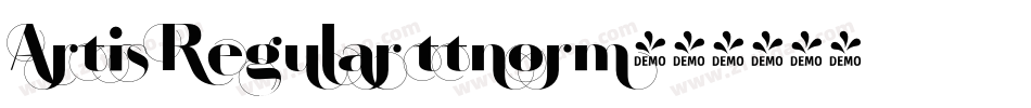 Artis Regular ttnorm字体转换